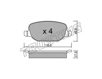 Комплект тормозных колодок TRUSTING 720.0