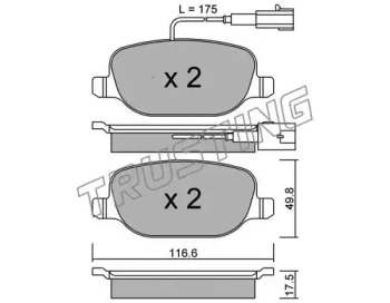Комплект тормозных колодок TRUSTING 720.1