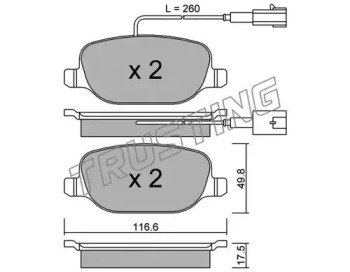Комплект тормозных колодок TRUSTING 720.2