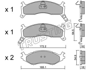Комплект тормозных колодок TRUSTING 730.0