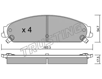 Комплект тормозных колодок TRUSTING 733.0