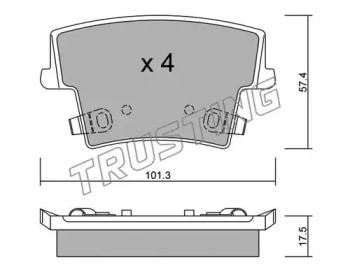 Комплект тормозных колодок TRUSTING 734.0