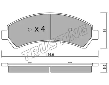 Комплект тормозных колодок TRUSTING 737.0