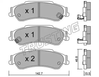 Комплект тормозных колодок TRUSTING 738.0