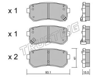 Комплект тормозных колодок TRUSTING 741.0