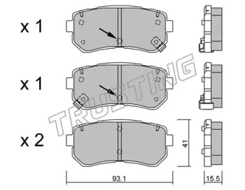 Комплект тормозных колодок TRUSTING 741.1