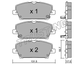 Комплект тормозных колодок TRUSTING 744.0
