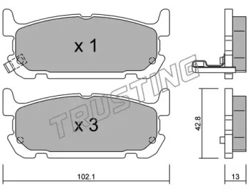 Комплект тормозных колодок TRUSTING 750.0