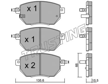 Комплект тормозных колодок TRUSTING 757.0