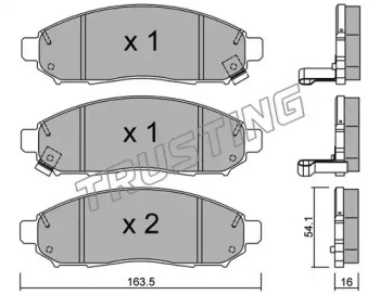 Комплект тормозных колодок TRUSTING 759.0