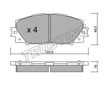 Комплект тормозных колодок TRUSTING 761.1