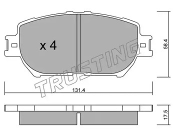 Комплект тормозных колодок TRUSTING 767.0