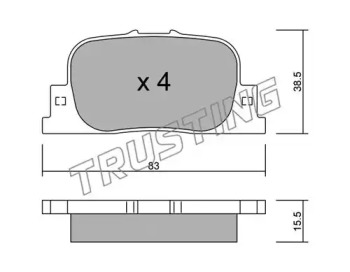 Комплект тормозных колодок TRUSTING 768.0