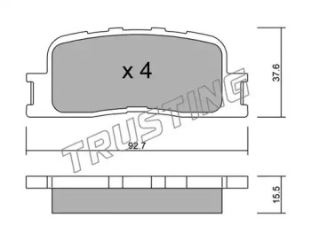 Комплект тормозных колодок TRUSTING 769.0