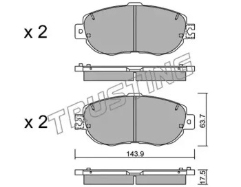 Комплект тормозных колодок TRUSTING 772.1