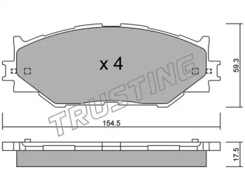 Комплект тормозных колодок TRUSTING 776.0