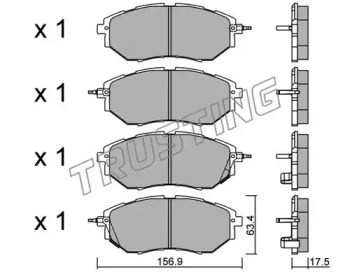 Комплект тормозных колодок TRUSTING 779.0