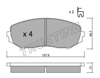 Комплект тормозных колодок TRUSTING 782.0