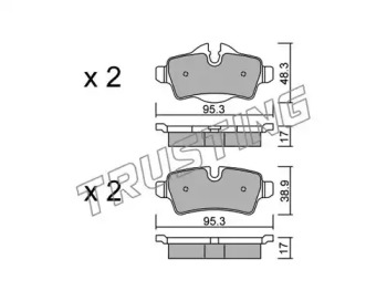 Комплект тормозных колодок TRUSTING 785.0