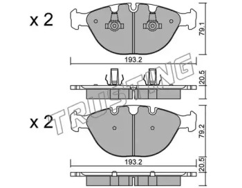 Комплект тормозных колодок TRUSTING 787.0