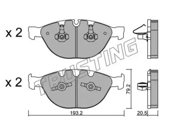 Комплект тормозных колодок TRUSTING 788.0
