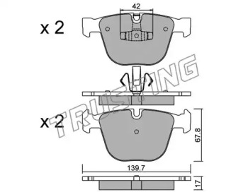 Комплект тормозных колодок TRUSTING 789.6