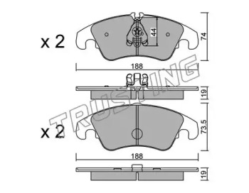 Комплект тормозных колодок TRUSTING 791.0