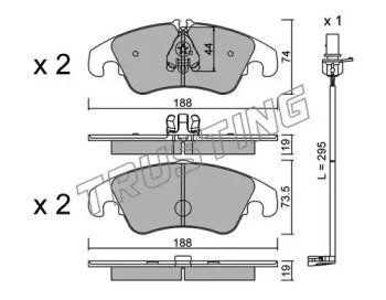 Комплект тормозных колодок TRUSTING 791.0W