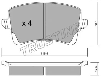 Комплект тормозных колодок TRUSTING 792.0