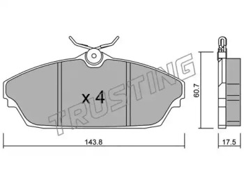 Комплект тормозных колодок TRUSTING 798.0
