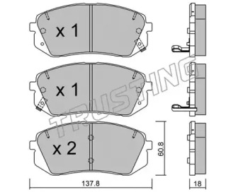 Комплект тормозных колодок TRUSTING 799.1