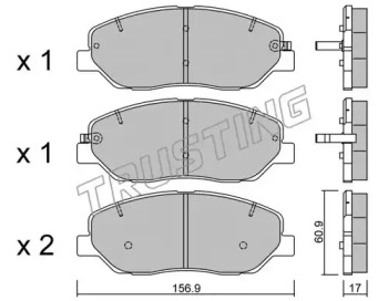 Комплект тормозных колодок TRUSTING 803.0