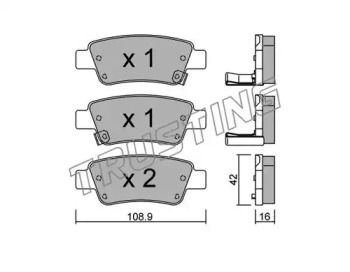 Комплект тормозных колодок TRUSTING 806.0