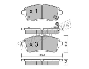 Комплект тормозных колодок TRUSTING 809.0