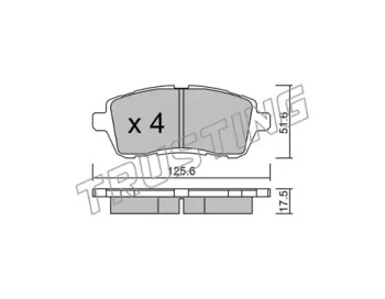 Комплект тормозных колодок TRUSTING 809.2