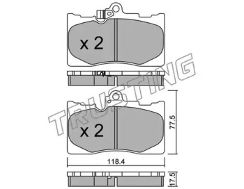 Комплект тормозных колодок TRUSTING 815.0