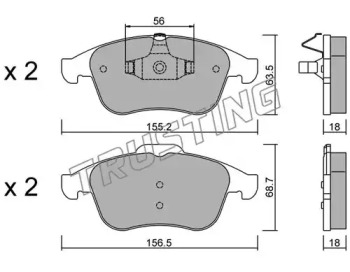 Комплект тормозных колодок TRUSTING 819.1