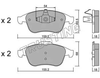 Комплект тормозных колодок TRUSTING 819.2
