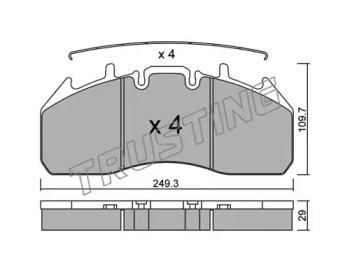 Комплект тормозных колодок TRUSTING 825.0