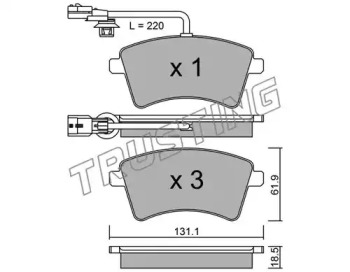 Комплект тормозных колодок TRUSTING 828.1