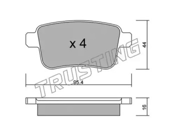 Комплект тормозных колодок TRUSTING 830.0