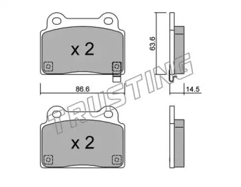 Комплект тормозных колодок TRUSTING 843.0