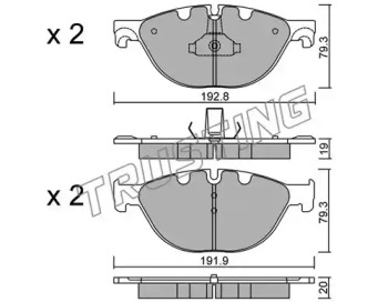 Комплект тормозных колодок TRUSTING 847.0