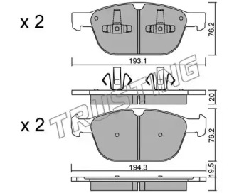 Комплект тормозных колодок TRUSTING 851.0