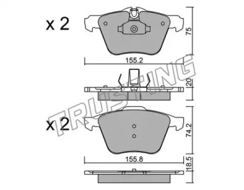 Комплект тормозных колодок TRUSTING 852.1