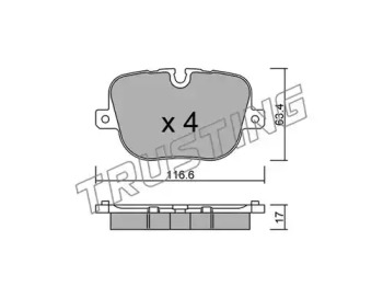 Комплект тормозных колодок TRUSTING 854.0