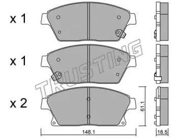 Комплект тормозных колодок TRUSTING 856.0