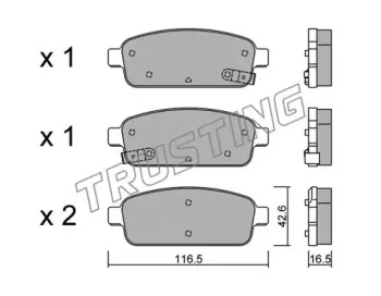 Комплект тормозных колодок TRUSTING 857.0