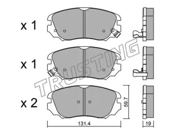 Комплект тормозных колодок TRUSTING 858.0