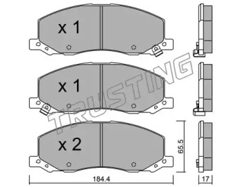Комплект тормозных колодок TRUSTING 860.0